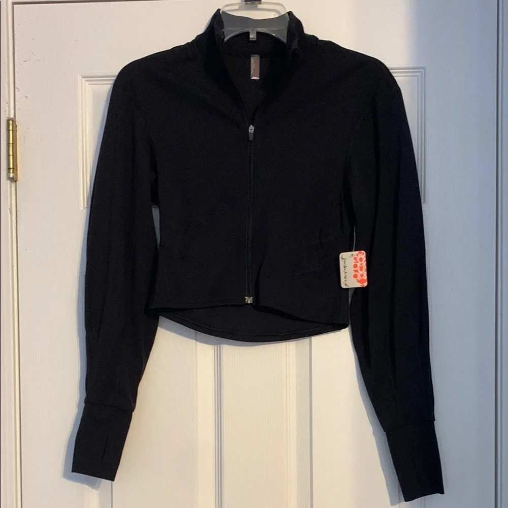 NWT Free People Movement size XS Never Better Cozy Black Jacket - Picture 6 of 9